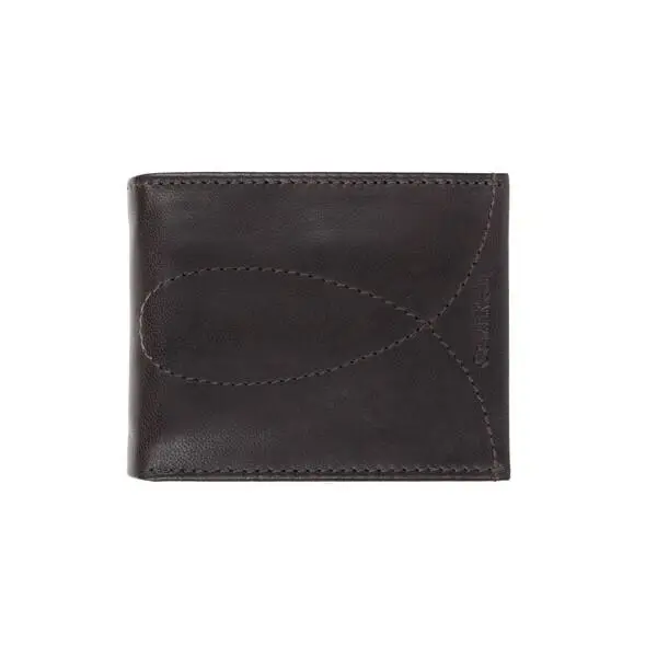 Calvin Klein Men`s 47209108-227 Marbled Leather Omega Aviator Wallet - Brown