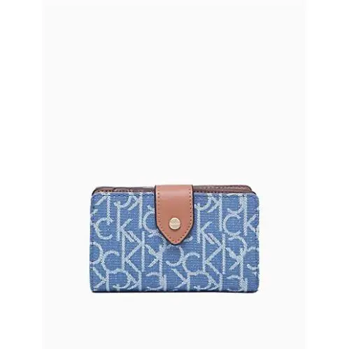 Calvin Klein Monogram Logo French Clutch Wallet-MSRP:$88-New
