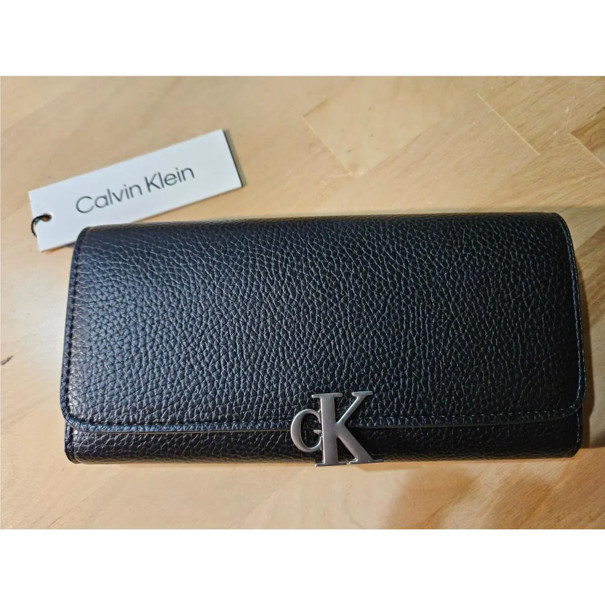 Calvin Klein Archive Long Fold Wallet Black Style : 37300673-010 M4-3
