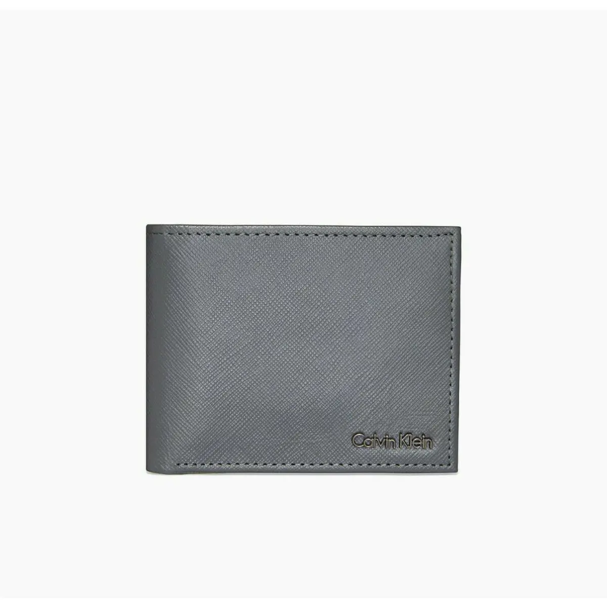Calvin Klein Men`s Saffiano Center Flap Aviator Wallet Gray