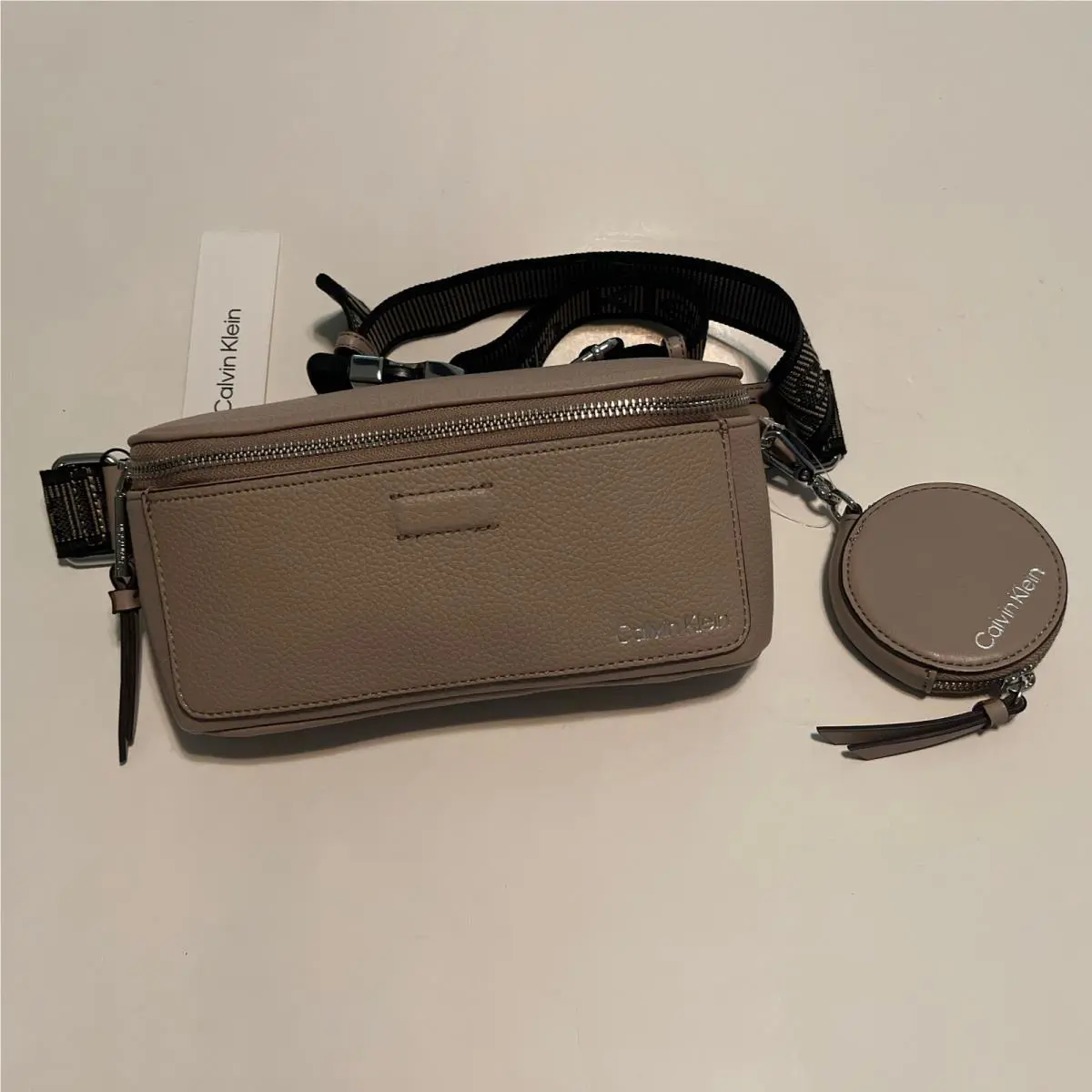 Calvin Klein Millie Belt Bag Fanny Pack H1DIZSQ2 Fki Beige Leather