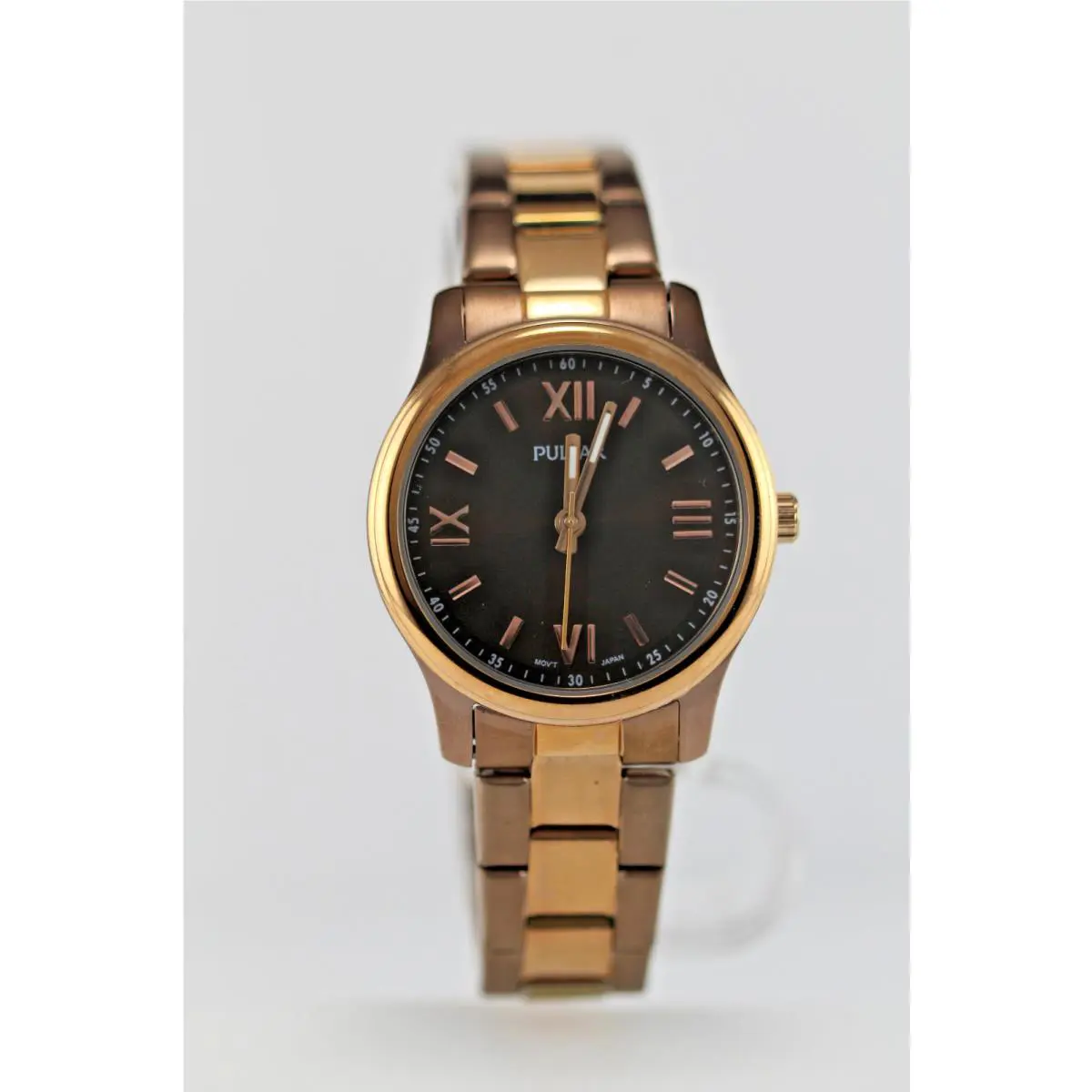 Pulsar Ladies Wristwatch - Bronze Band and Dark Brown Dial. PH8066
