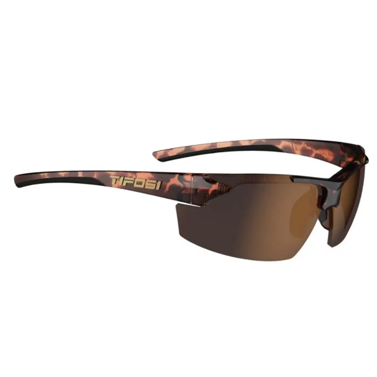 Tifosi Track Unisex Polarized Sunglasses Tortoise Frame w Brown Lens