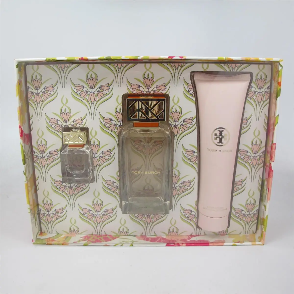 Tory Burch 3 Pcs Set: 3.4 oz Edp Spray 0.24 oz Edp 3.4 oz Body Lotion