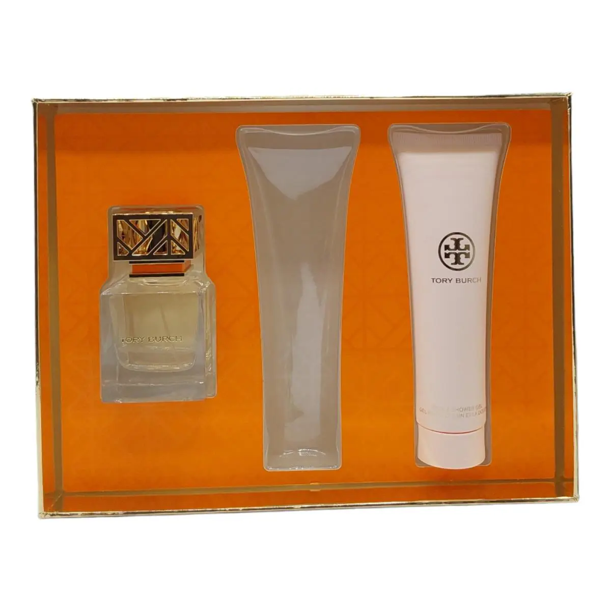 Tory Burch Gift Set For Women Eau De Parfum 1.7oz Bath Shower Gel 3.4oz As Pic