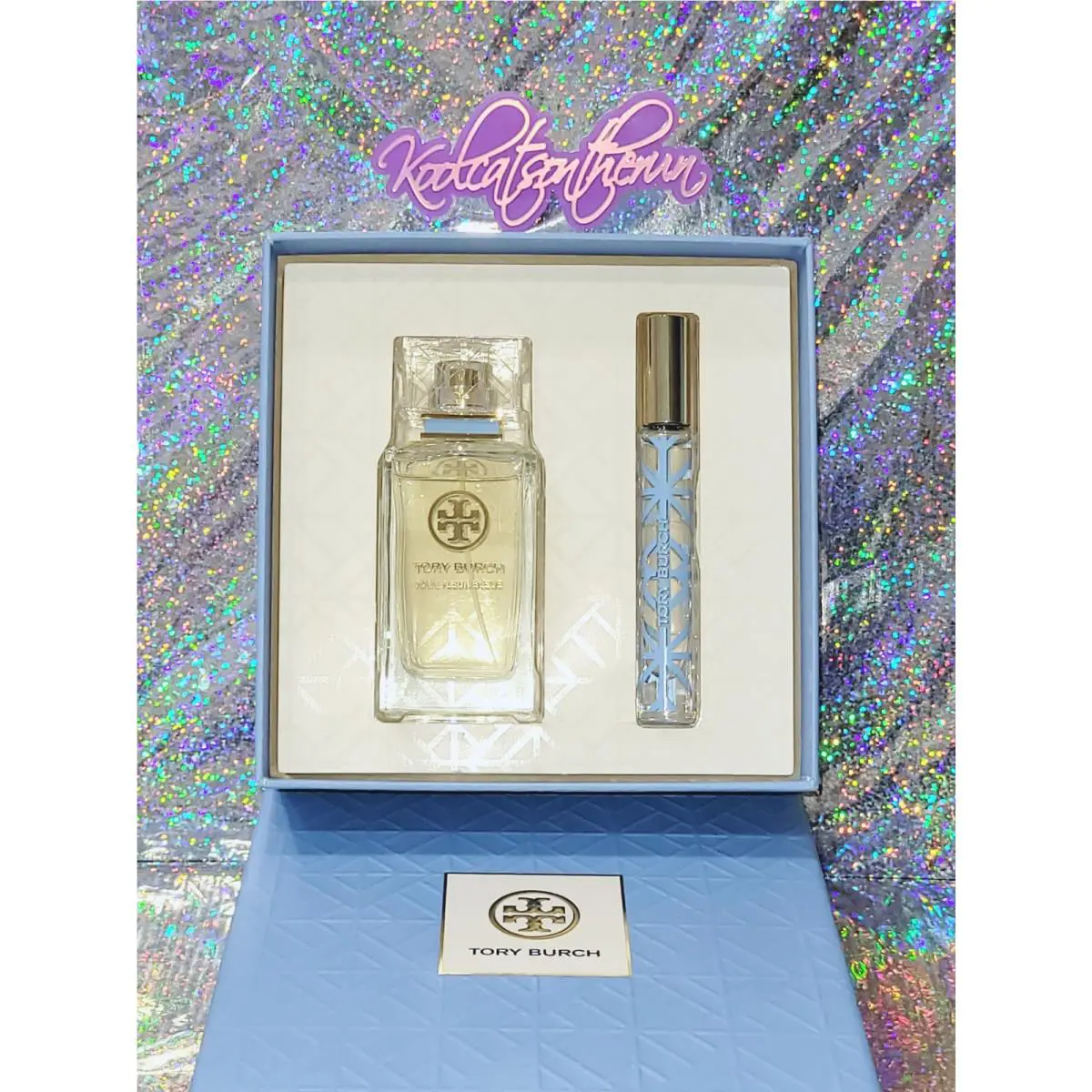 Tory Burch Jolie Fleur Bleue Eau De Parfum Edp 2 Pc Set 3.4oz 0.2oz Rollerball