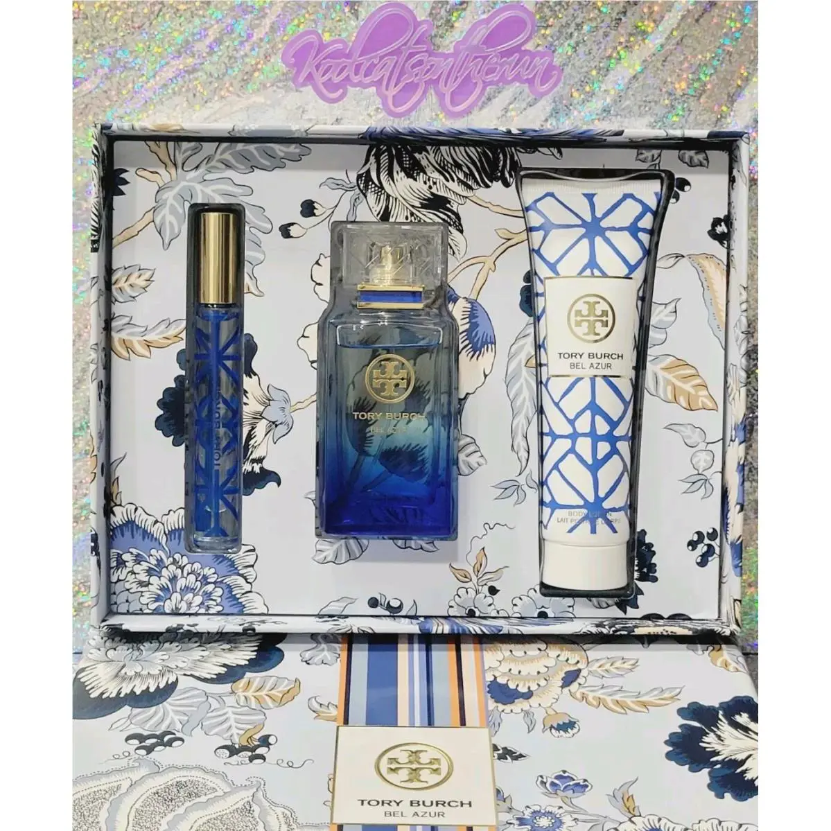 Tory Burch Bel Azur Eau De Parfum Edp 3.4 oz / 100 ml Perfume + Lotion Gift Set