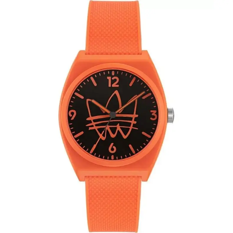 Adidas Originals Street Project Two Quartz Watch - AOST22562 - Dial: Black, Orange, Band: Orange, Bezel: Orange