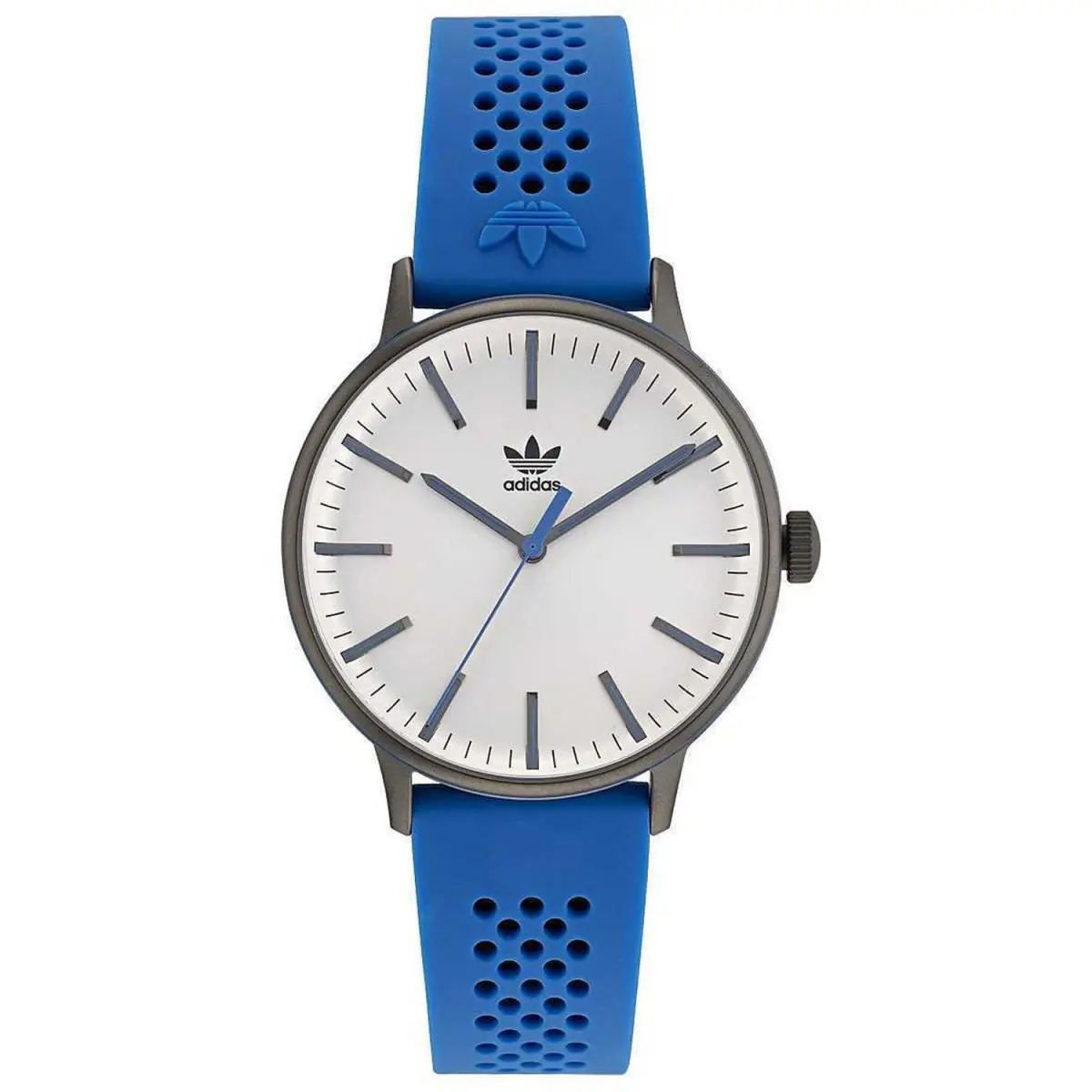 Adidas Men`s Watch Originals White Dial Blue Silicone Rubber Strap AOSY22019