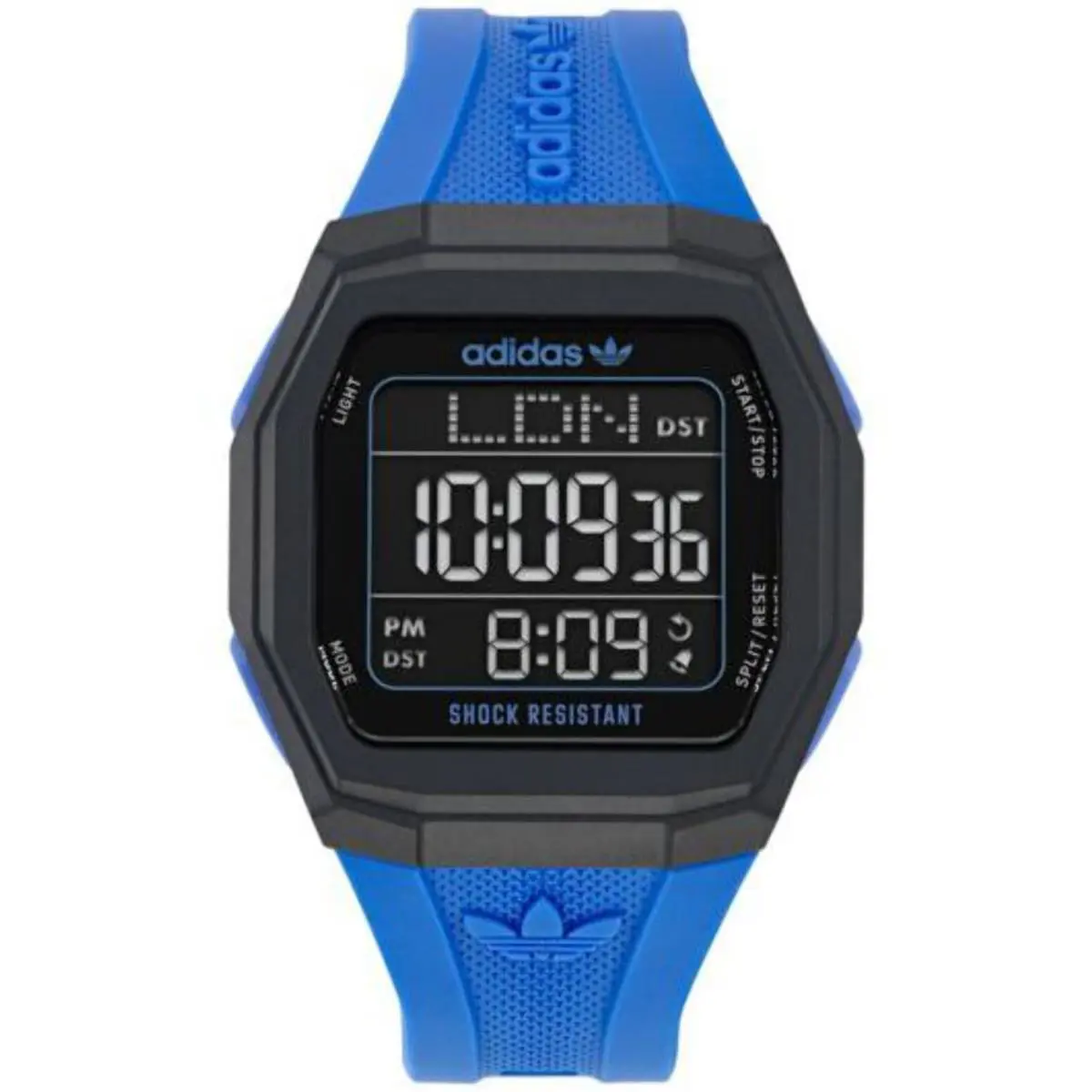 Adidas AOST24565 Men`s Digital Tech One Gmt 48mm Blue Strap Watch