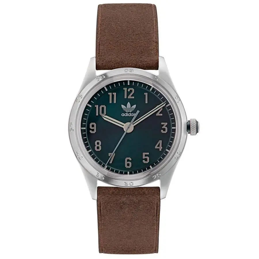 Adidas Originals Eco Leather Green Dial Quartz Unisex Watch AOSY22527