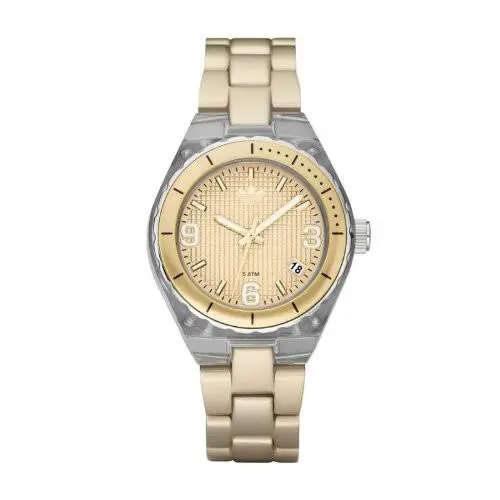 Adidas ADH2537 Women`s Aluminum Transparent Nylon Gold Tone Bracelet Watch