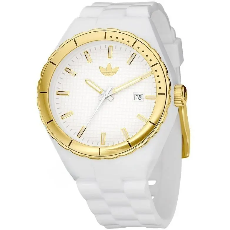 White Gold Resin Strap Date Cambridge Watch ADH2026 by Adidas