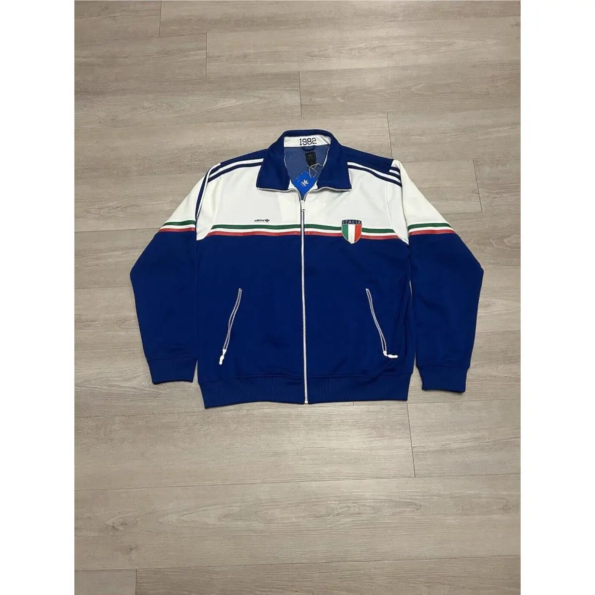 Vintage Retro Adidas 1982 Italia World Cup Soccer Track Jacket Men s Size 2XL