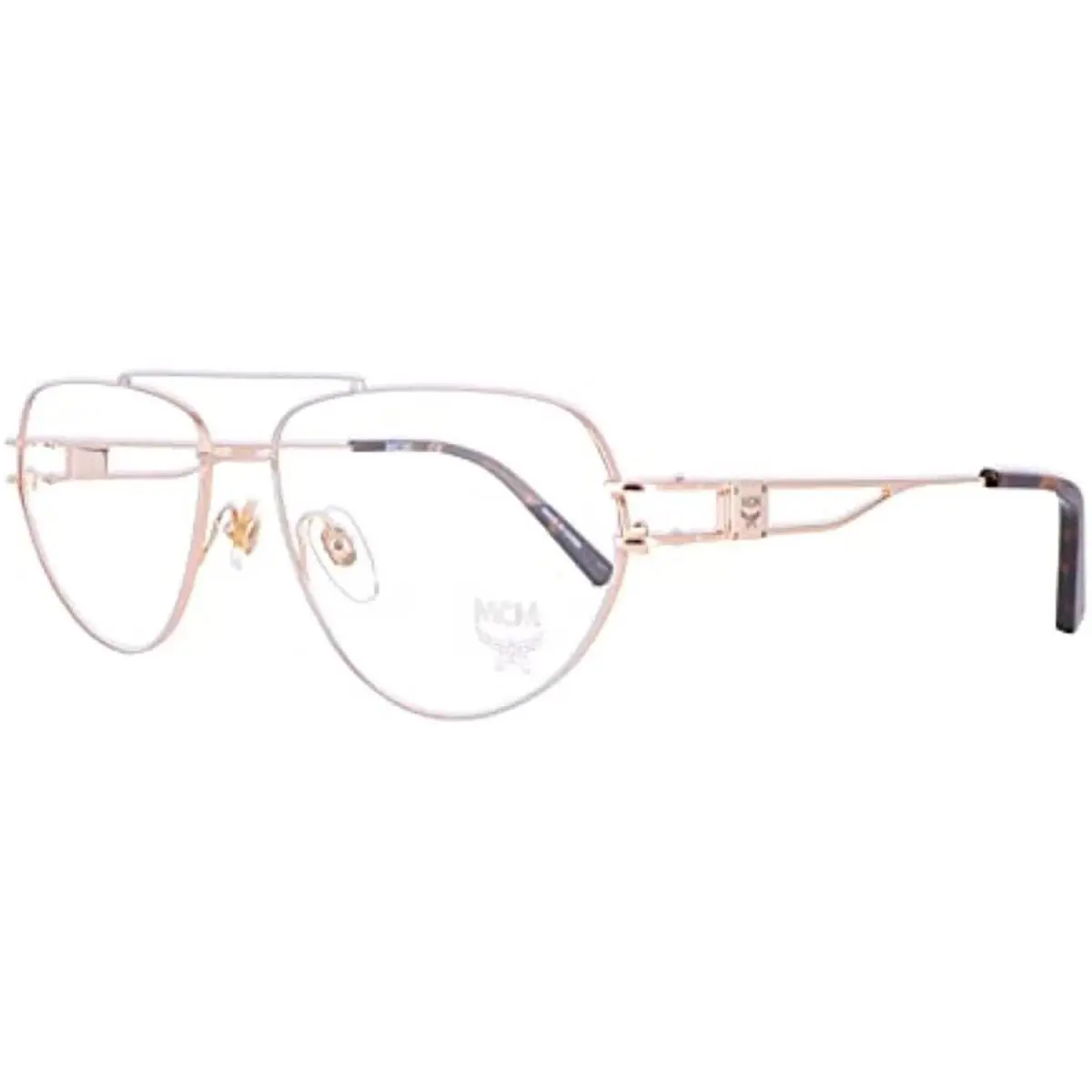 Mcm 2129 715 Shiny Gold Silver Aviator Eyeglasses 57mm with Mcm Case by MCM