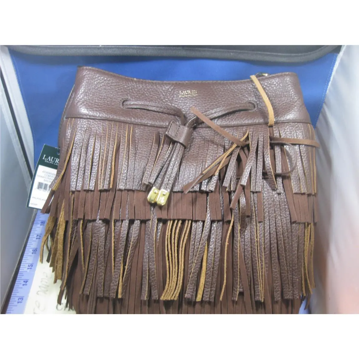 Designer Purse Handbag Cobden Drawstring Shoulder Bag Chose Clr BROWN by Ralph Lauren