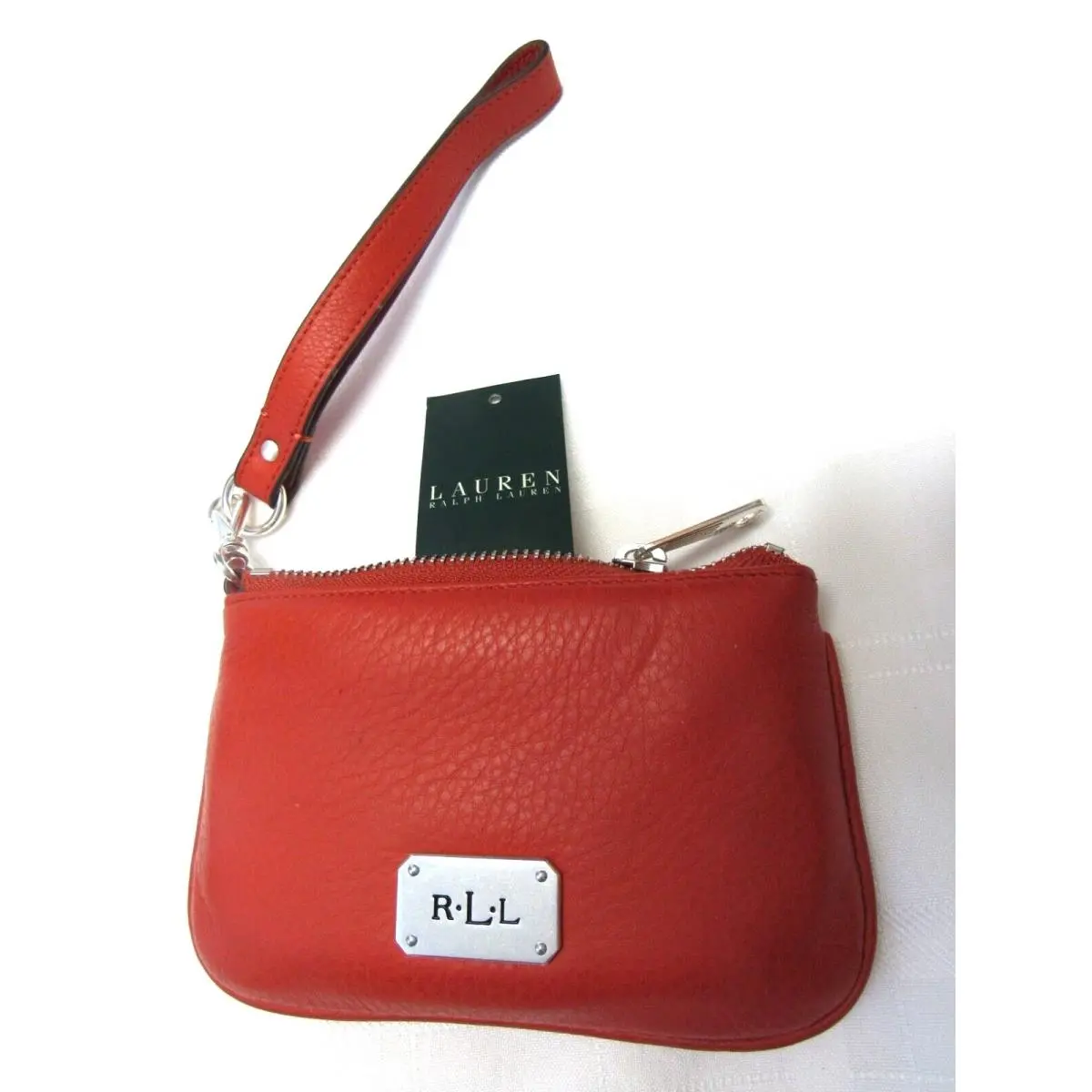 Lauren  Everything Case with Removable Wrist Strap Leather Hunting Orange by Ralph Lauren