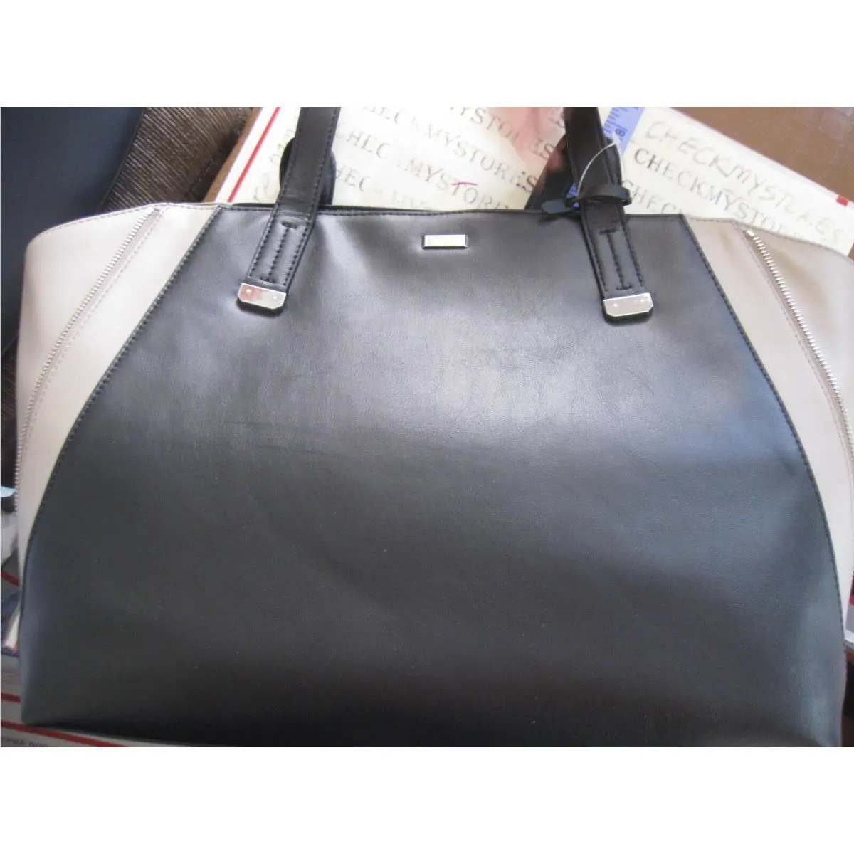 Ralph Lauren Gradwell Tote Black/porcini Purse Leather Medium