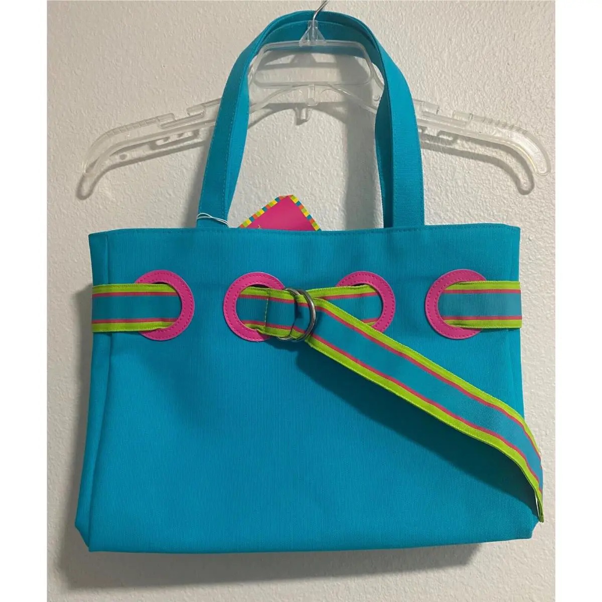 Ralph Lauren Blue Canvas Tote Bag 14x10x4.5
