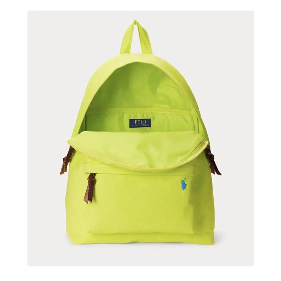 Polo Ralph Lauren Canvas Backpack Rare Hi-lite Yellow-fin School Adult Bookbag