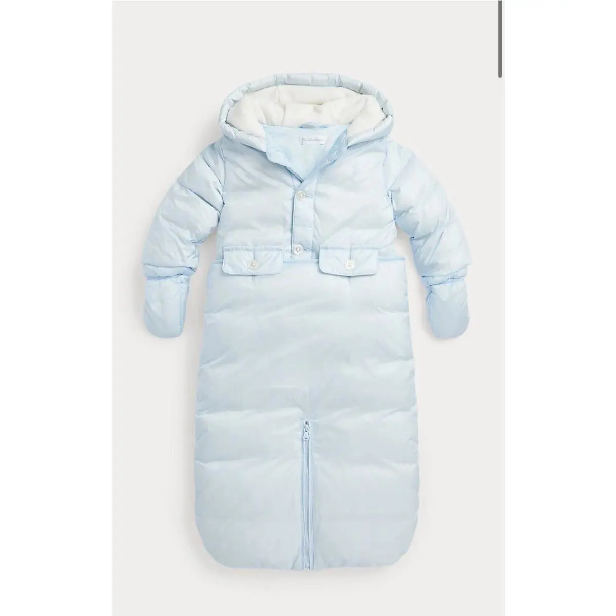 RL Polo Ralph Lauren Water Repellent Bunting Set Snowsuit Down Sz 3 M - Blue