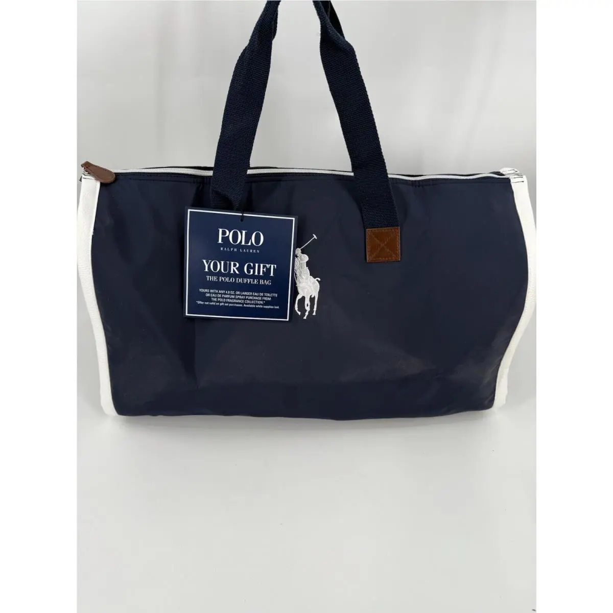 Ralph Lauren Polo Blue Duffle Bag Travel Weekender Gym Carry On Tote