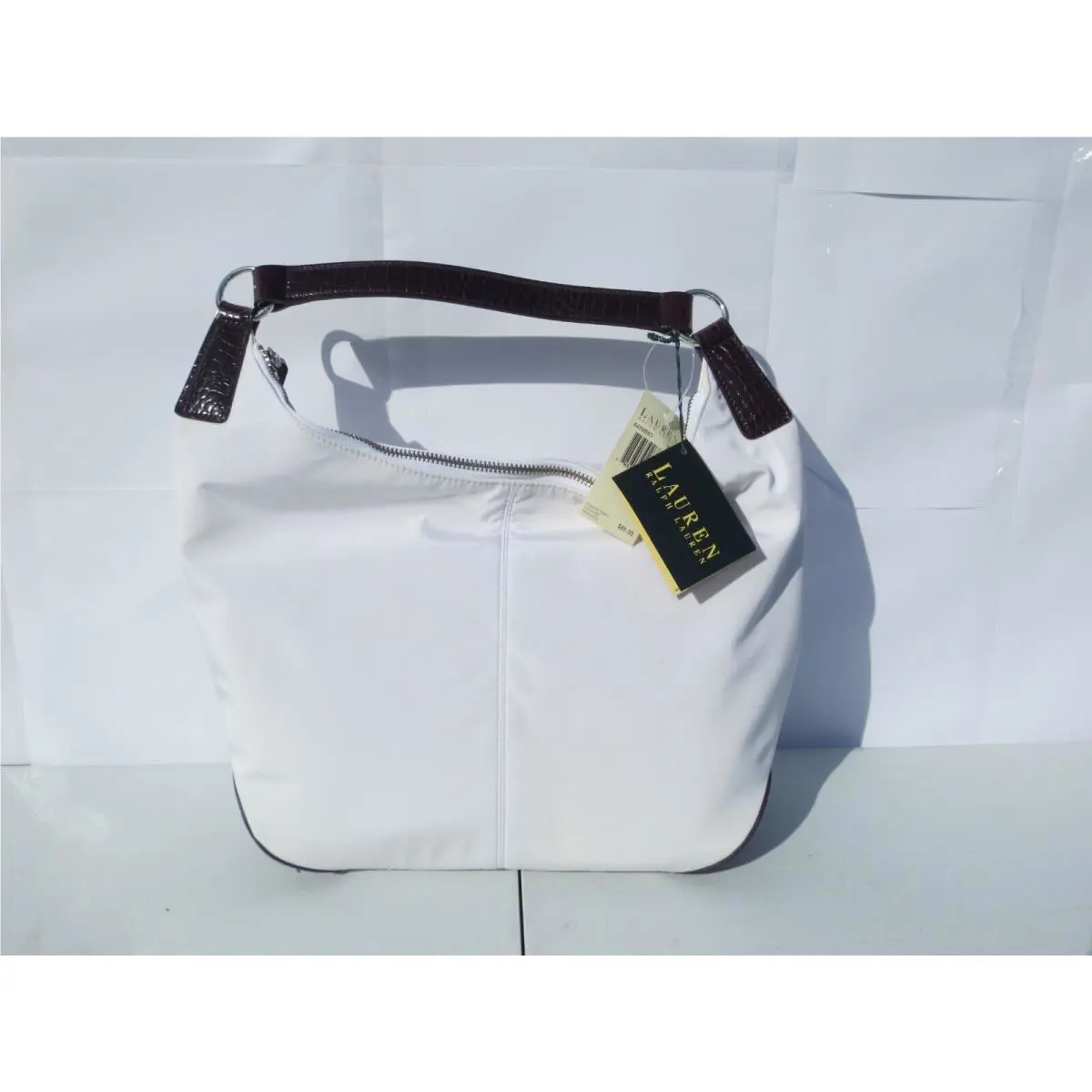 Lauren BY Ralph Lauren White Nylon Purse Model: 645MHO