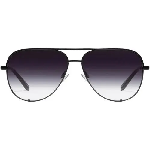 Quay High Key Black Aviator Sunglasses w/ Gradient Lens - QC 000142 Blkfade by QUAY
