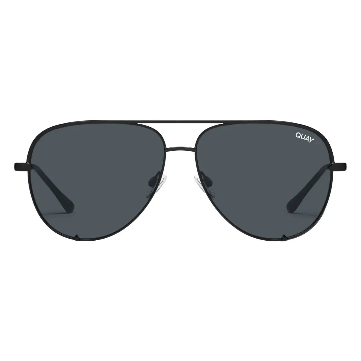 Quay Unisex High-key-micro QC-001066 Black / Smoke Polarized Sunglasses by QUAY