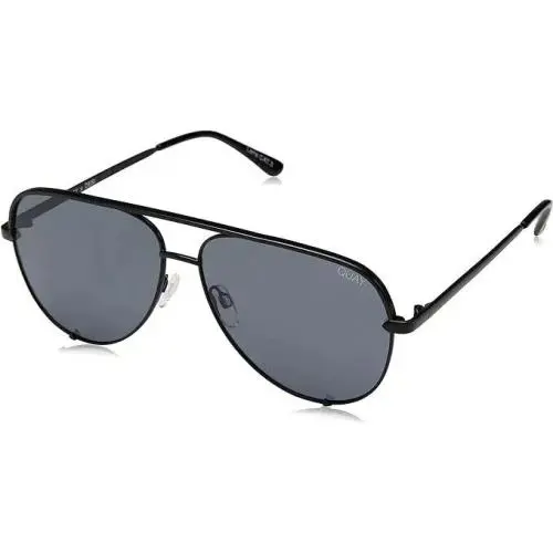 Quay Australia High Key Mini Sunglasses Black Smoke by QUAY