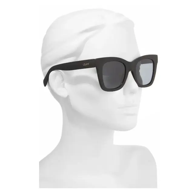 Quay Australia After Hours 50mm Square Black Sunglasses R2904