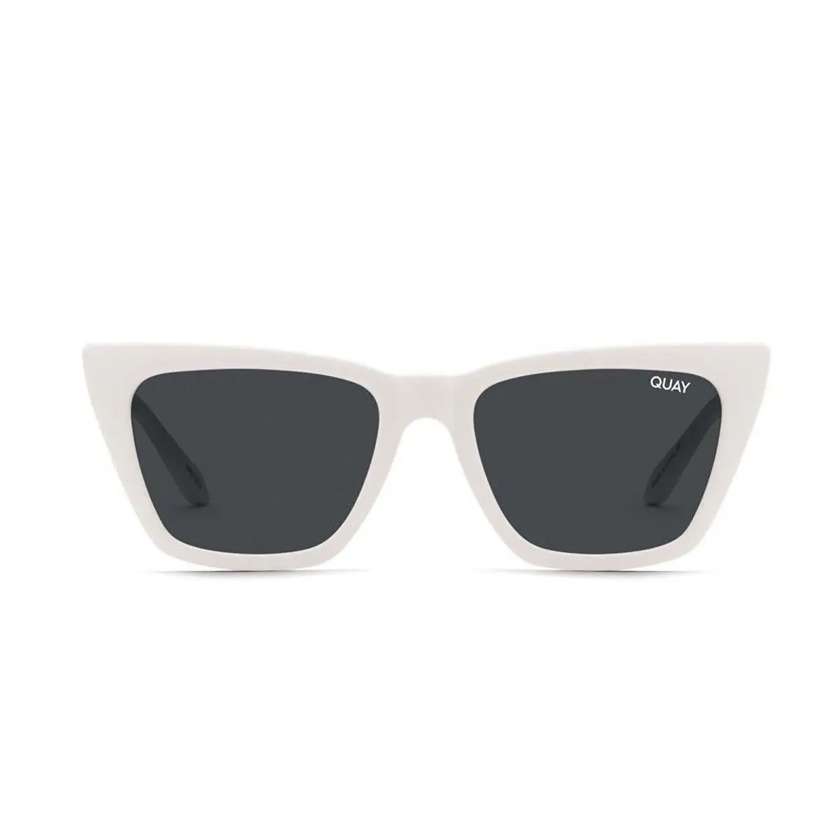 Quay Women`s Call The Shots RX QT-001049 White / Smoke Tinted Sunglasses by QUAY