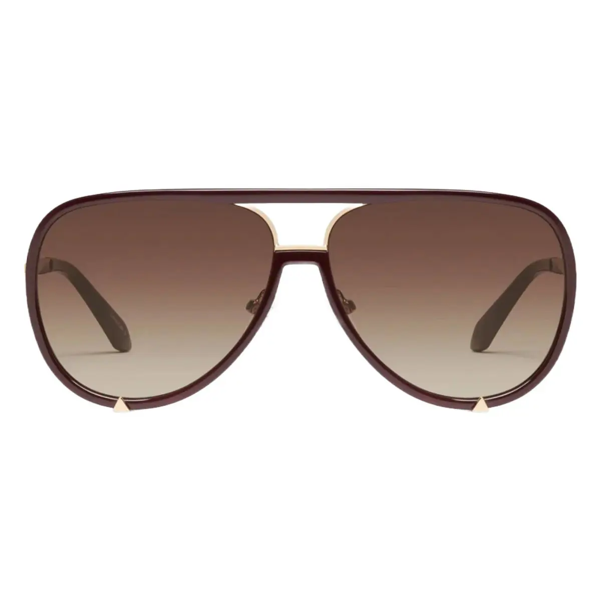 Quay Unisex High-profile NO-NS-2107 Brown Gold / Brown Lens Sunglasses