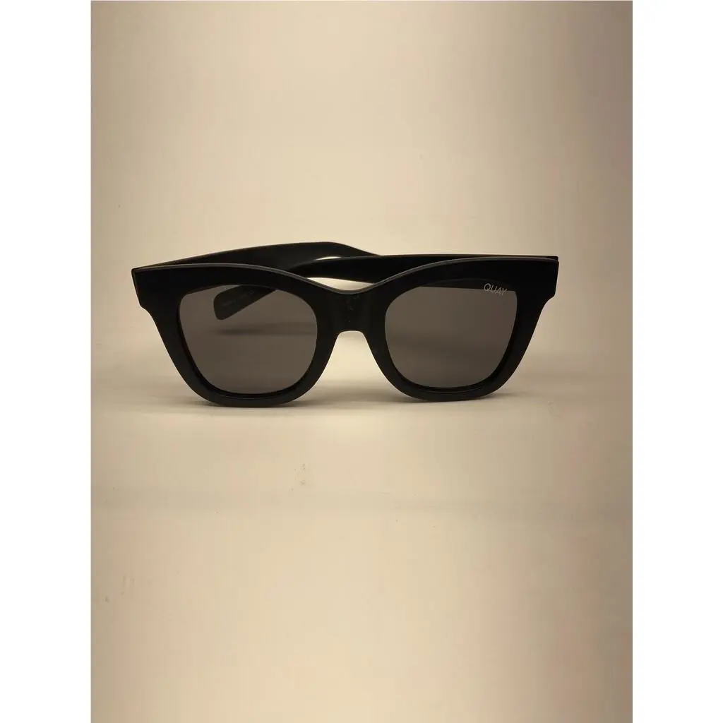 Quay Womens After Hours Black Matte Large Square Sunglasses