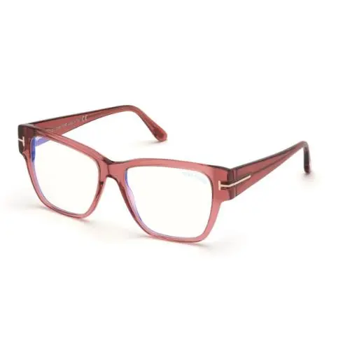 FT5745-B 072 Shiny Light Pink Blue Block Lenses 54mm Women`s Eyeglasses by Tom Ford