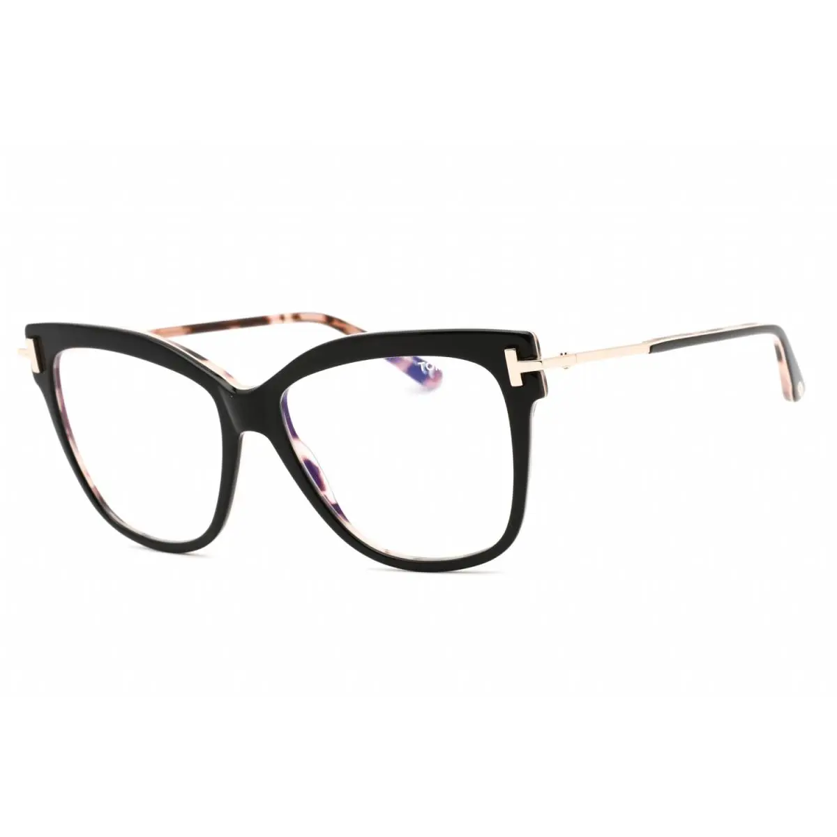 Tom Ford FT5704 B 005 Black Clear Lens Plastic Blue Filter 54 Women`s Eyeglasses