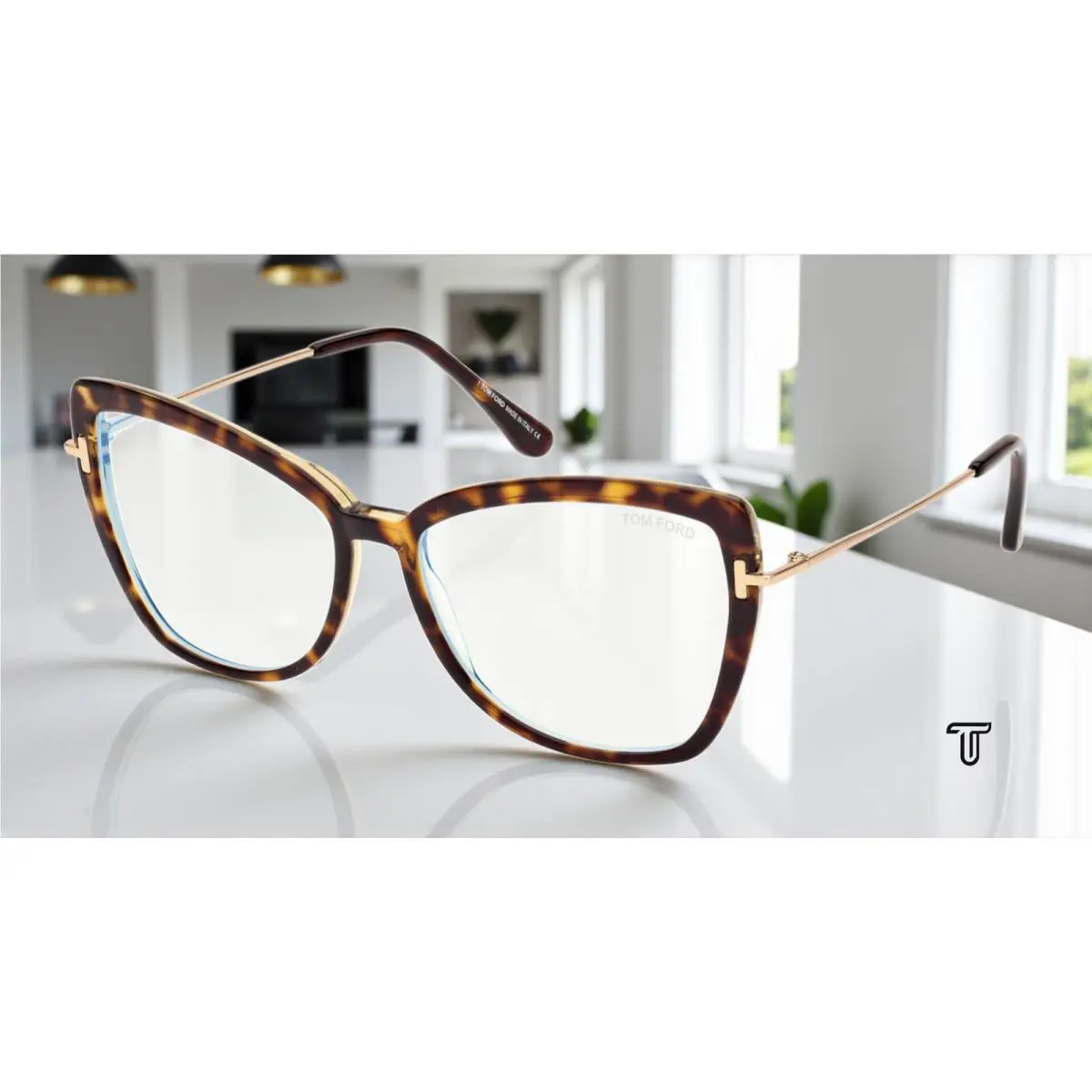 Tom Ford FT5882-B 056 Eyeglasses Havana Frame 55mm