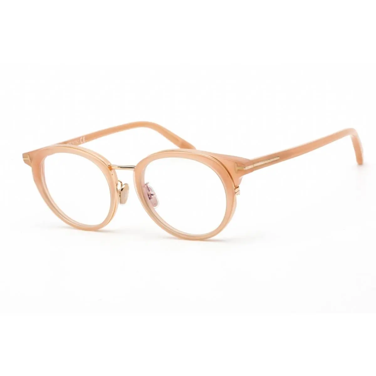 Tom Ford FT TF5784-D-B 072 Round Shiny Milky Pink/nude Eyeglasses