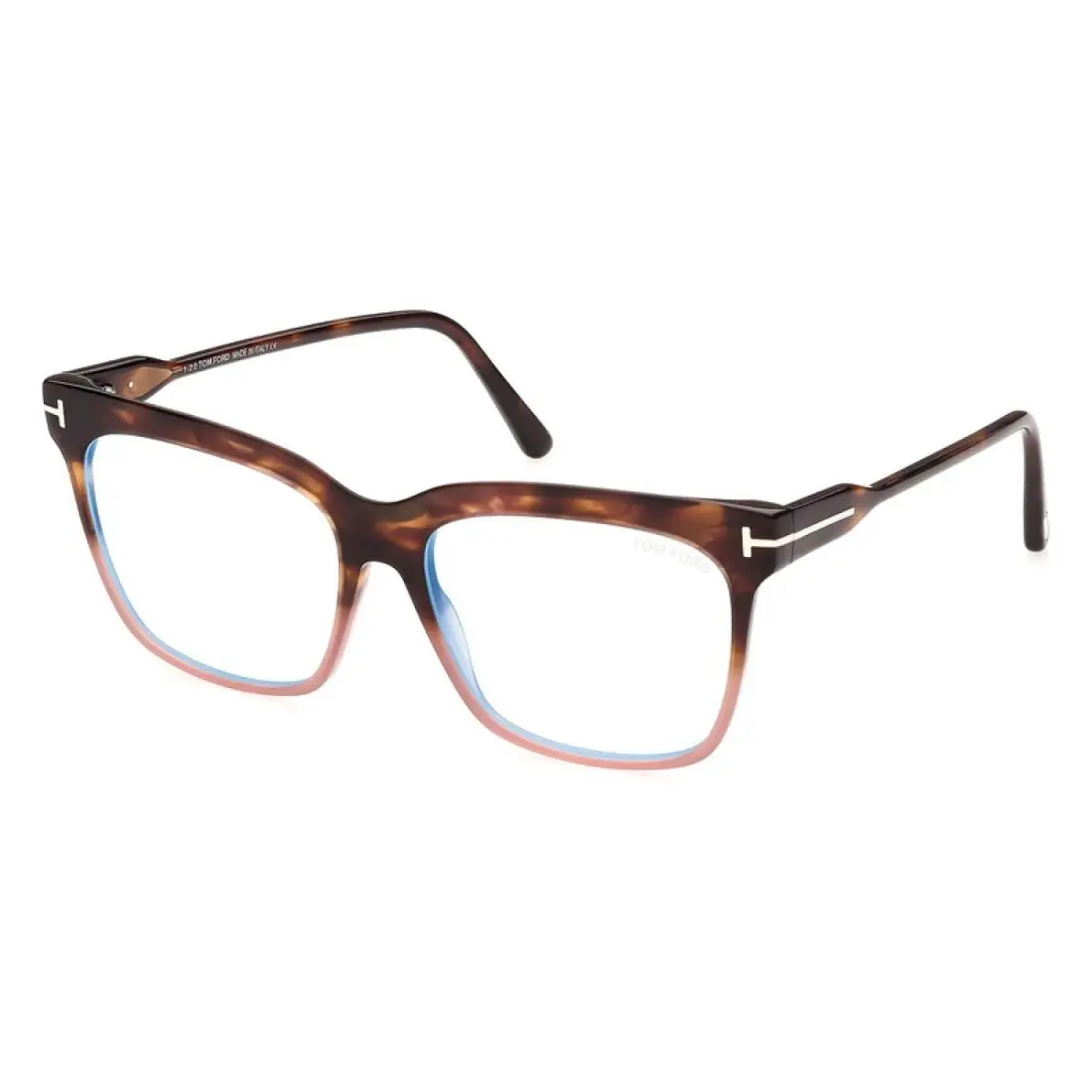 Tom Ford FT5768-B 055 Havana with Pink/clear Blue Light Block 54MM