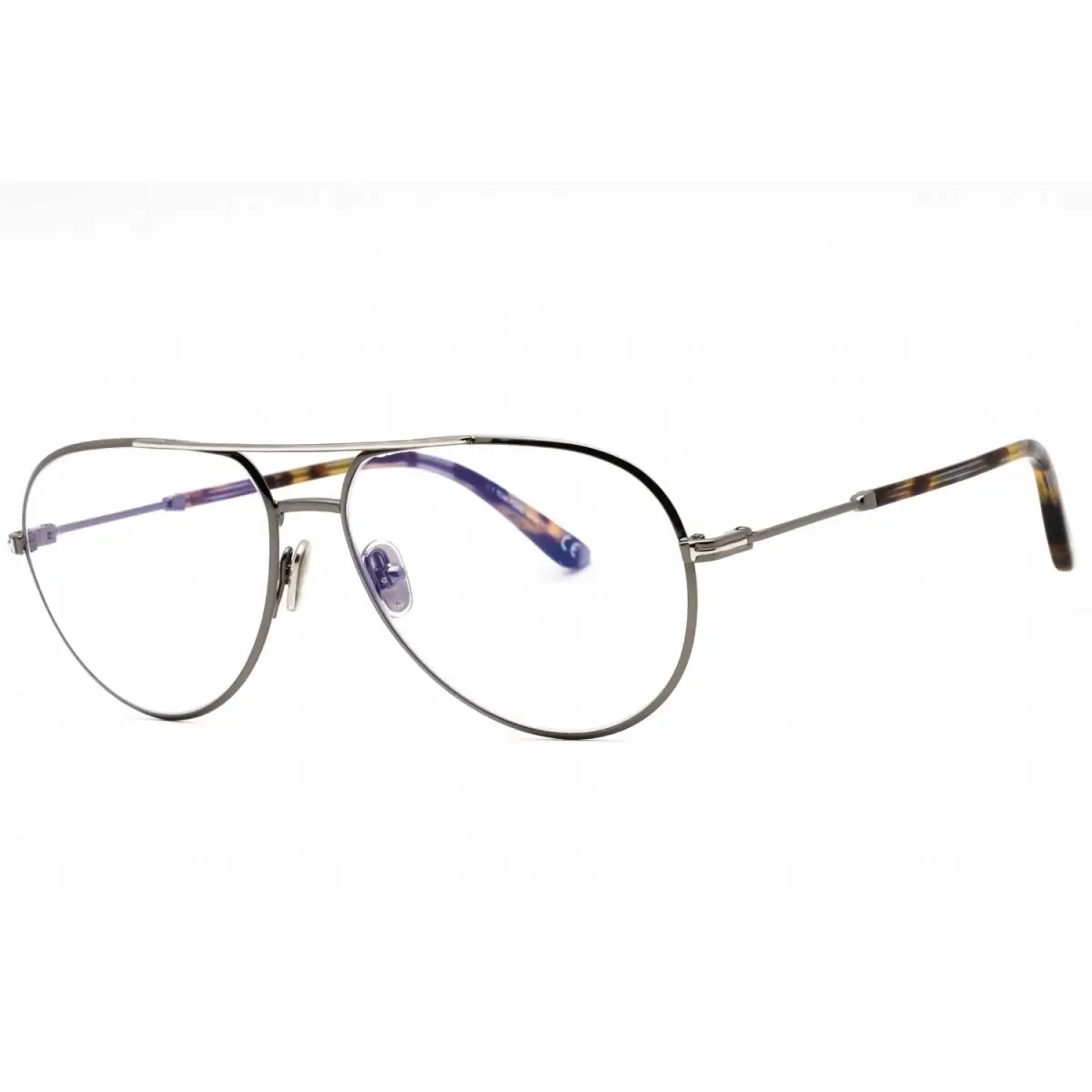 FT5829-B 008 Eyeglasses Shiny Gunmetal Clear Frame 57mm by Tom Ford