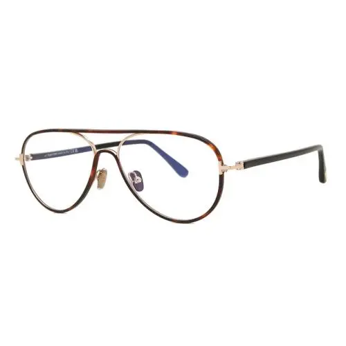 TF5897-B 053 Aviator Blonde Havana 57 mm Men`s Eyeglasses Frame by Tom Ford