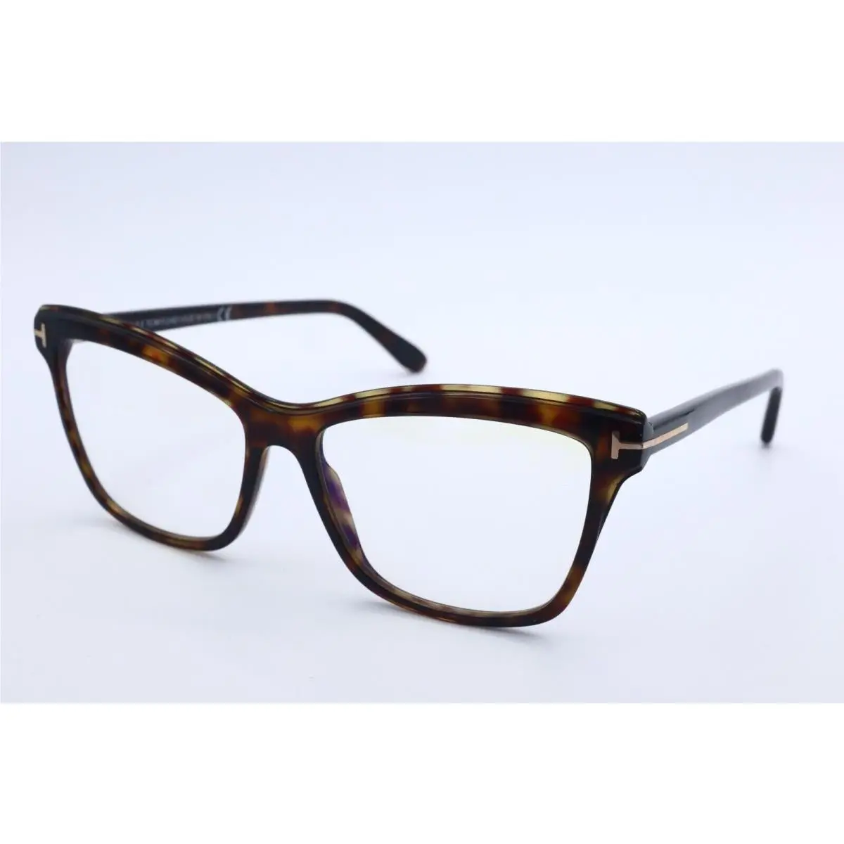 Tom Ford TF5619-B 052 Dark Havana Tortoise Eyeglasses w Blue Block Lens Italy