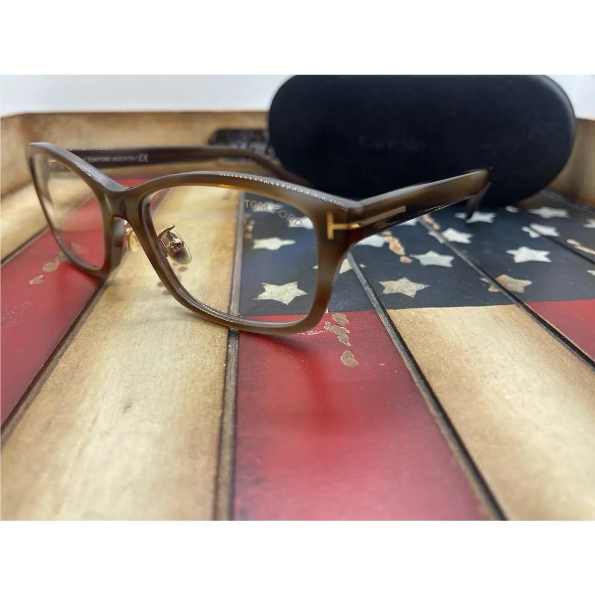 Tom Ford Blue Block Eyeglasses TF5724-D-B 056 56mm Brown Frame Option To Add RX