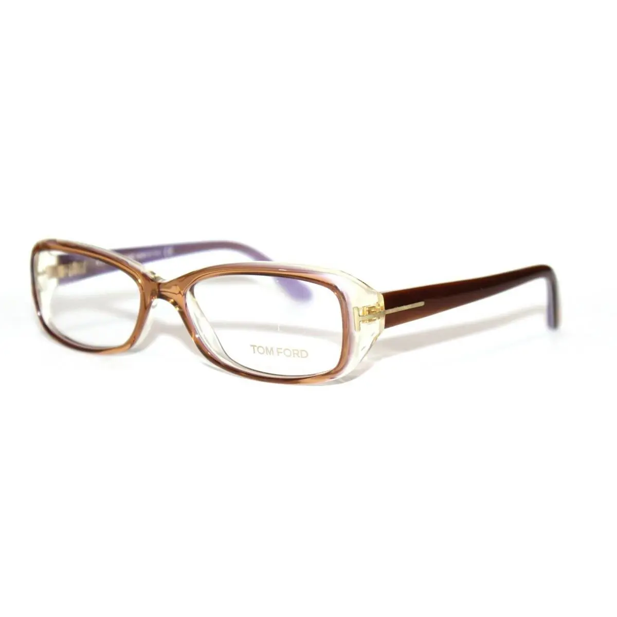 Tom Ford TF 5213 050 Brown Crystal Eyeglasses FT 54-16-135 Italy