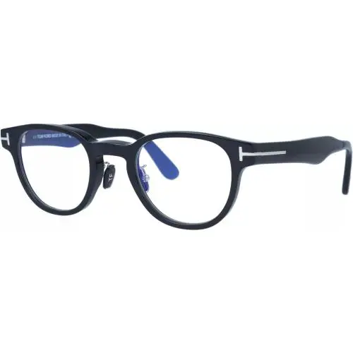 Tom Ford TF 5783 D-b 005 Black Frame Blue Block Lens Eyeglasses 47mm Italy