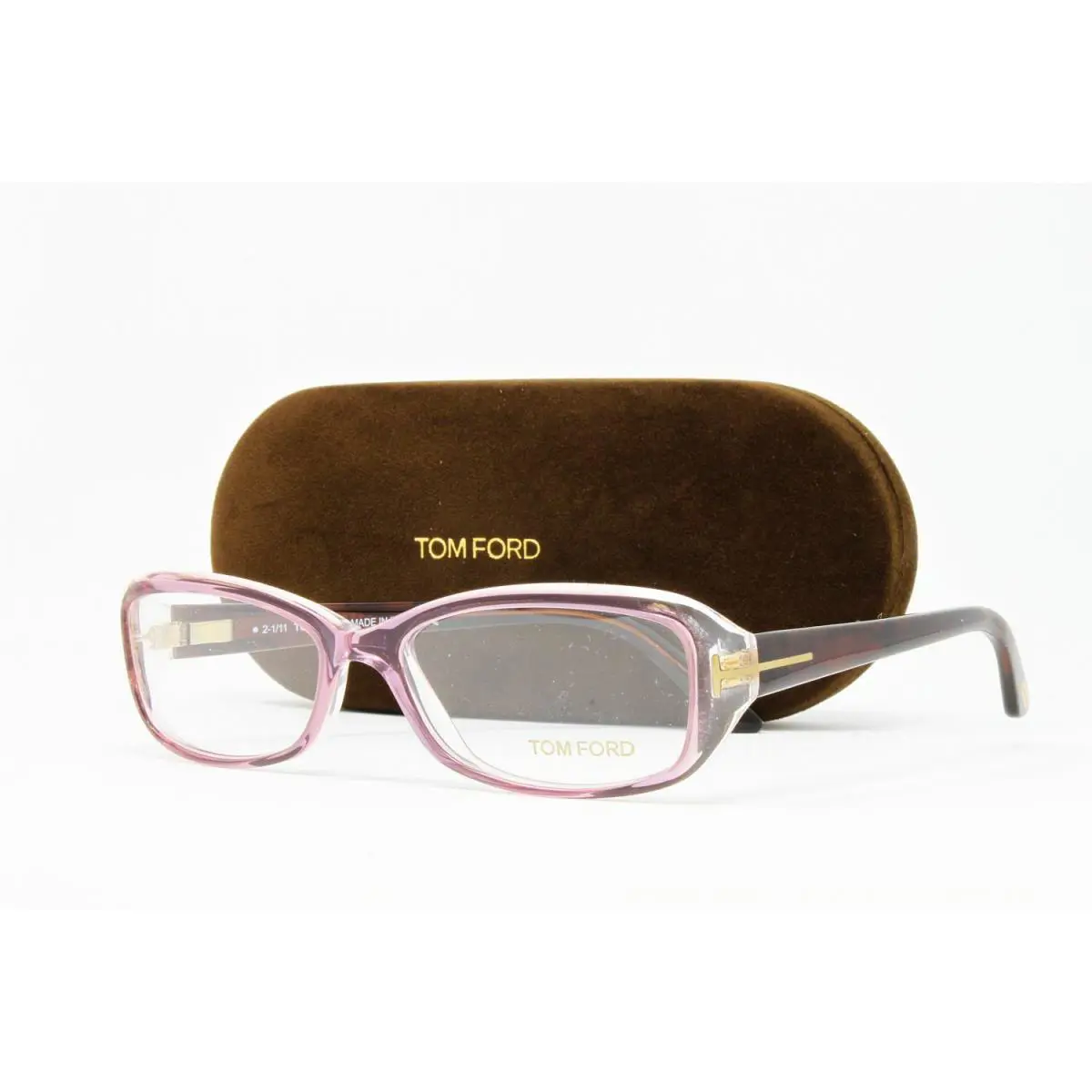 Tom Ford Women`s Oval Eyeglasses FT5213V 080 Pink Crystal 54mm