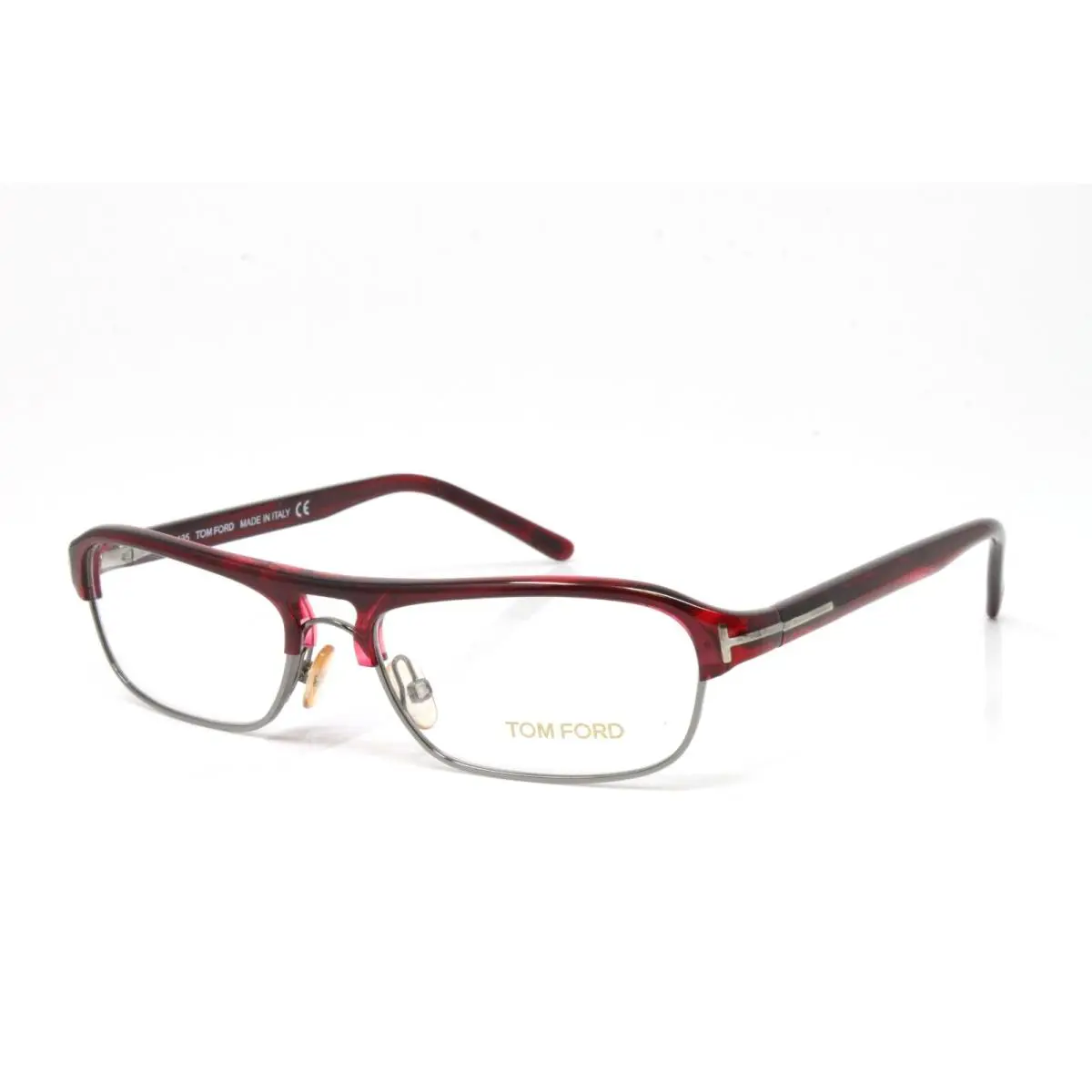 Tom Ford Eyeglasses Women`s Plastic Red Rectangular Frame 53mm FT5026V-130