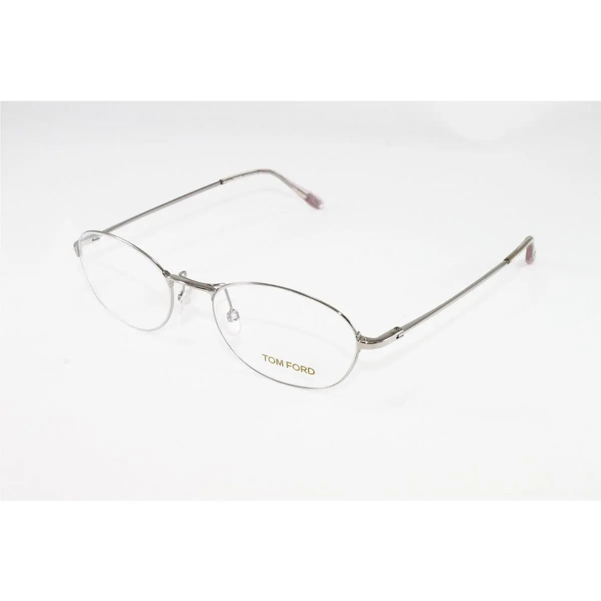 Tom Ford Women`s Eyeglasses Metal Oval Frame FT5193 016 Silver 51mm
