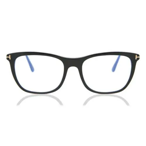 Tom Ford TF 5672 B 005 Black Frame Blue Block Lens Eyeglasses 54mm Italy
