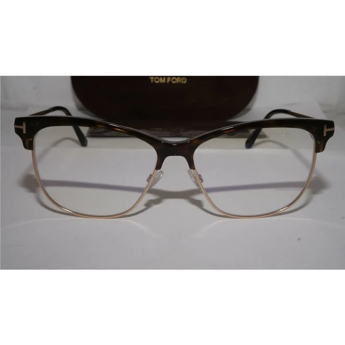 Tom Ford Eyeglasses Havana Gold Blue Light TF5546-B 052 54 14 140